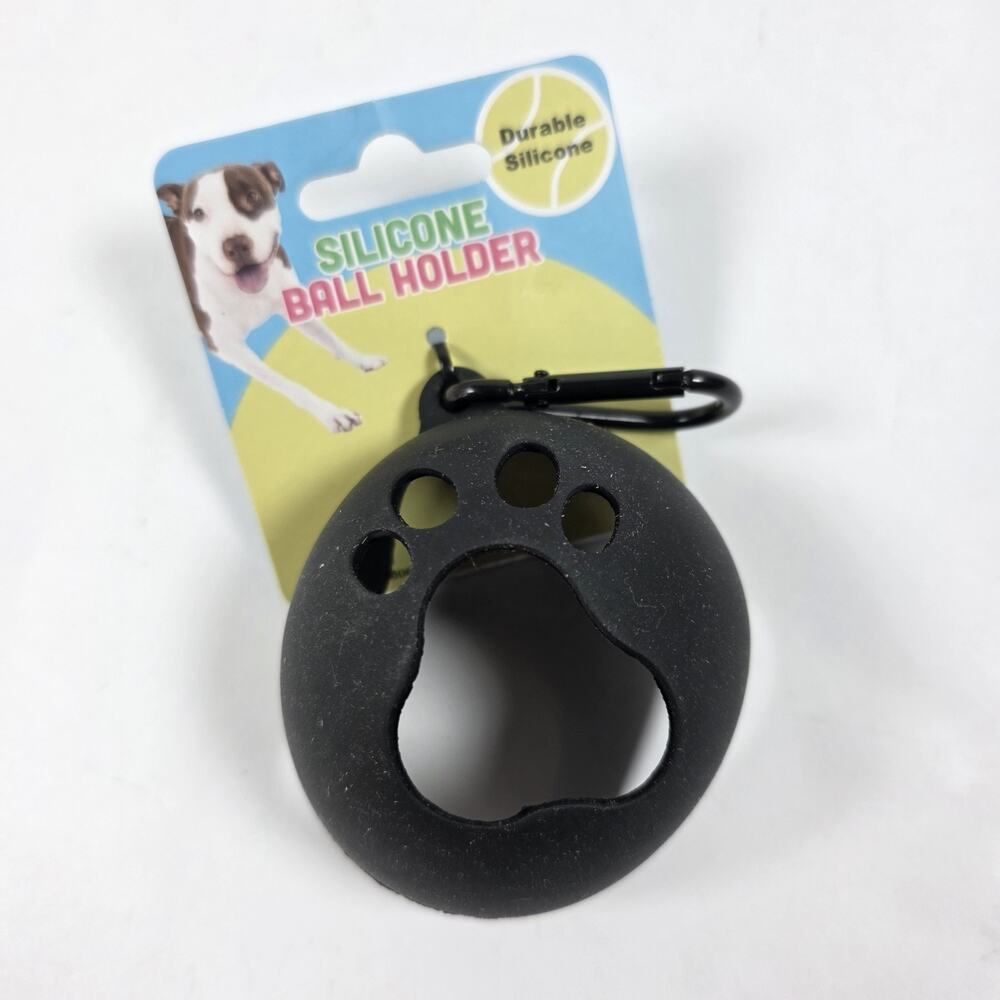 Pet Outdoor Tennis Ball Protective Cover Silicone Paw Pattern Tennis Ball Holder